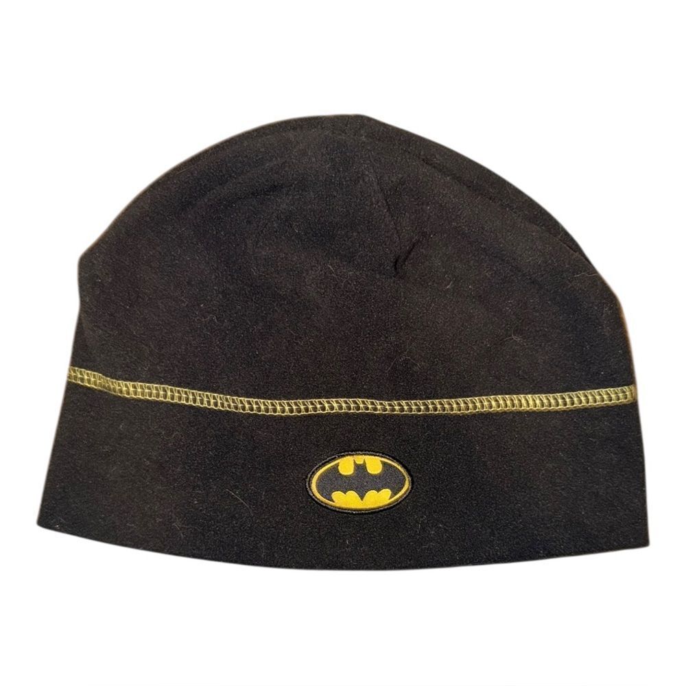 DC Comics Batman Kids Black Fleece Beanie Hat One Size EUC